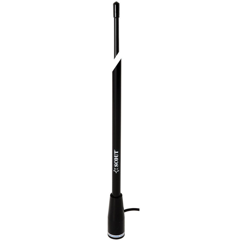 Scout 5' Black VHF Antenna 3dB Nylon Ferrule w/5M RG - 58 Coax KS - 22 - Get Tight Gear