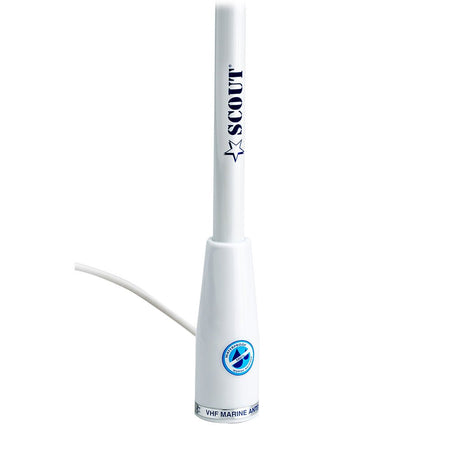 Scout 5' White VHF Antenna 3dB Nylon Ferrule w/5M RG - 58 Coax KS - 22 - Get Tight Gear