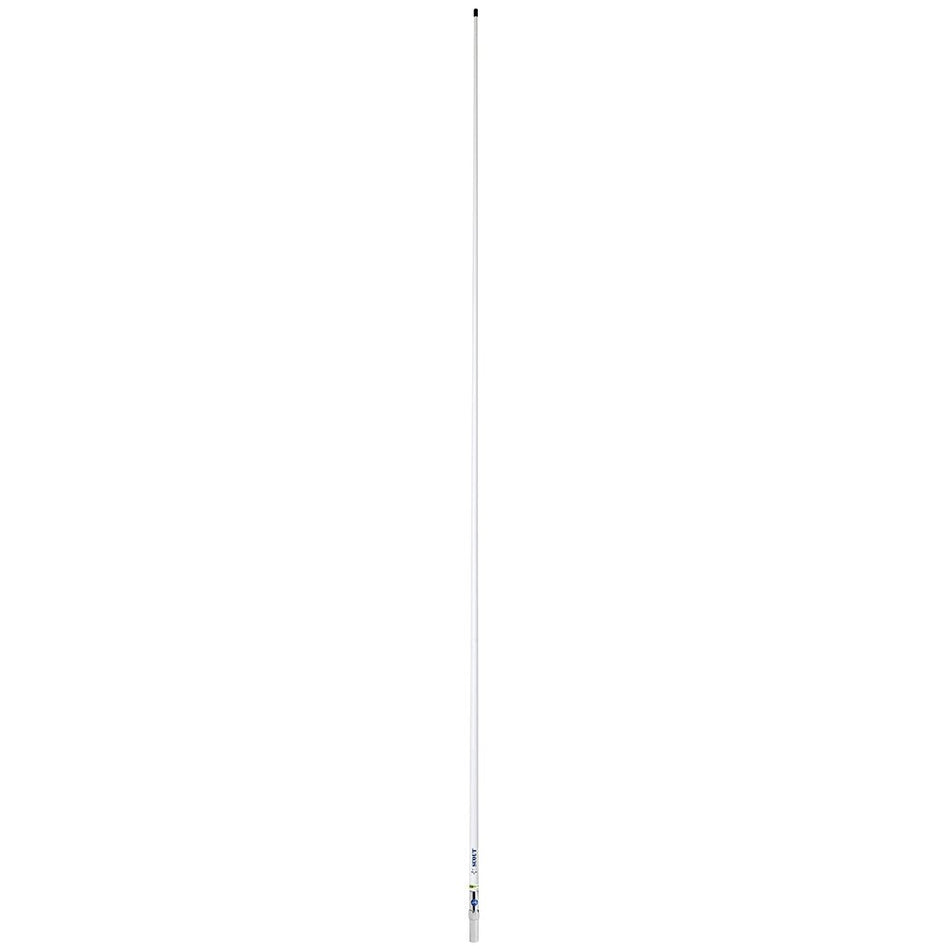 Scout 8' QuickFit White VHF Antenna w/5M Cable + FME Quick 6 Foam Filled 6db Solid Brass & Copper Element - Get Tight Gear