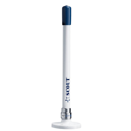 Scout 9" Stubby White VHF Antenna w/Quick Mount Includes 5M RG - 58, Mount & Integrated Connector KS - 10 - Get Tight Gear