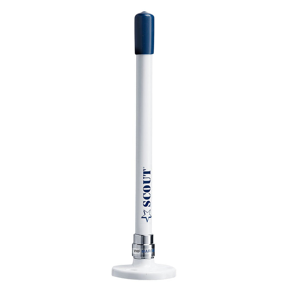 Scout 9" Stubby White VHF Antenna w/Quick Mount Includes 5M RG - 58, Mount & Integrated Connector KS - 10 - Get Tight Gear