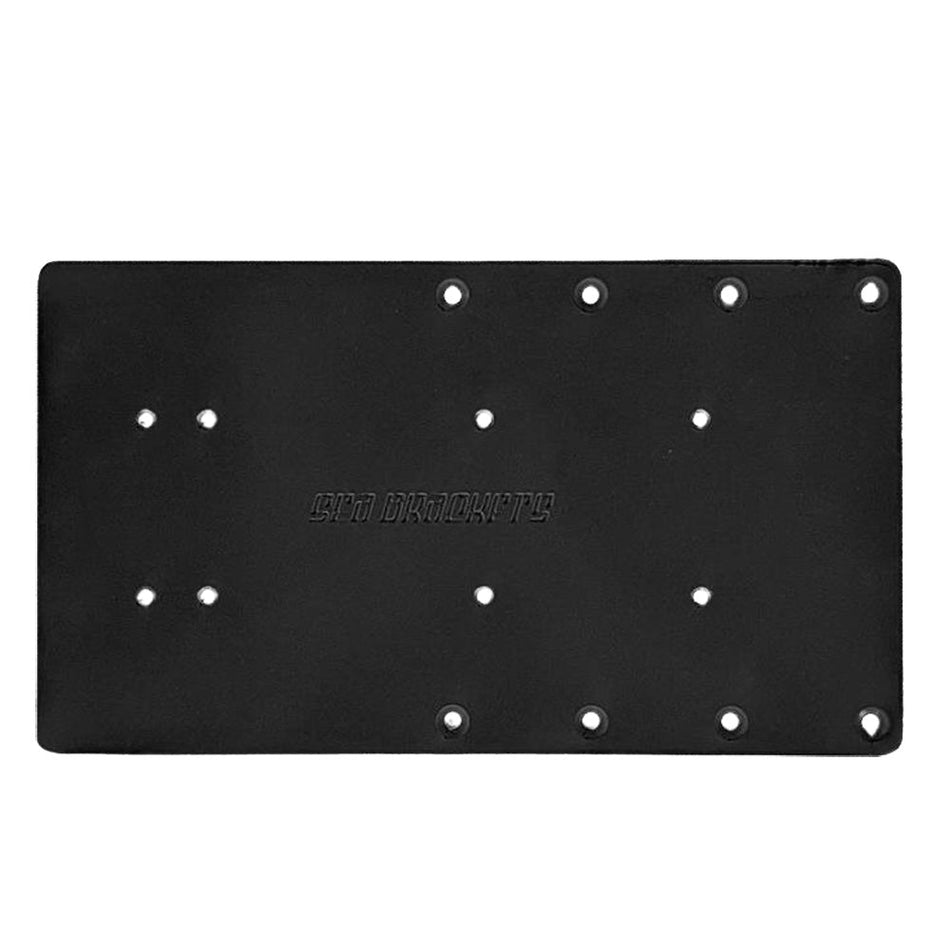 Sea Brackets 14" Straight Trolling Motor Plate - Black - Get Tight Gear