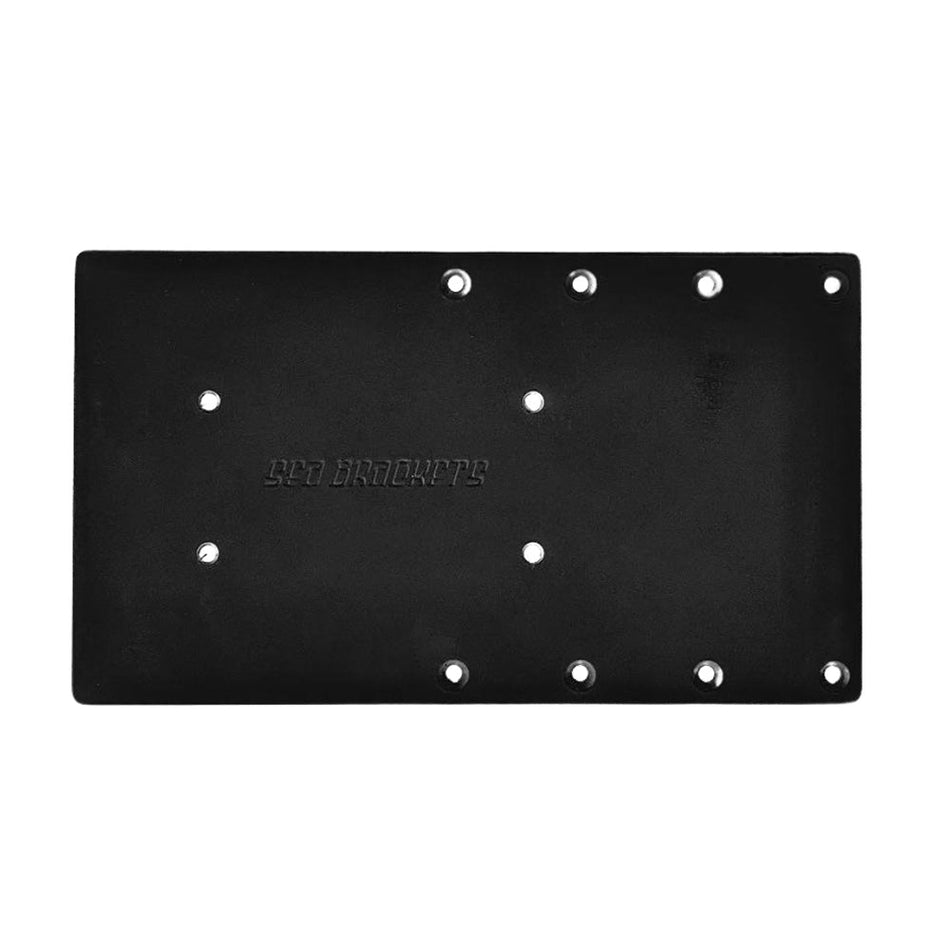Sea Brackets 14" Straight Trolling Motor Plate f/Garmin Kraken - Black - Get Tight Gear