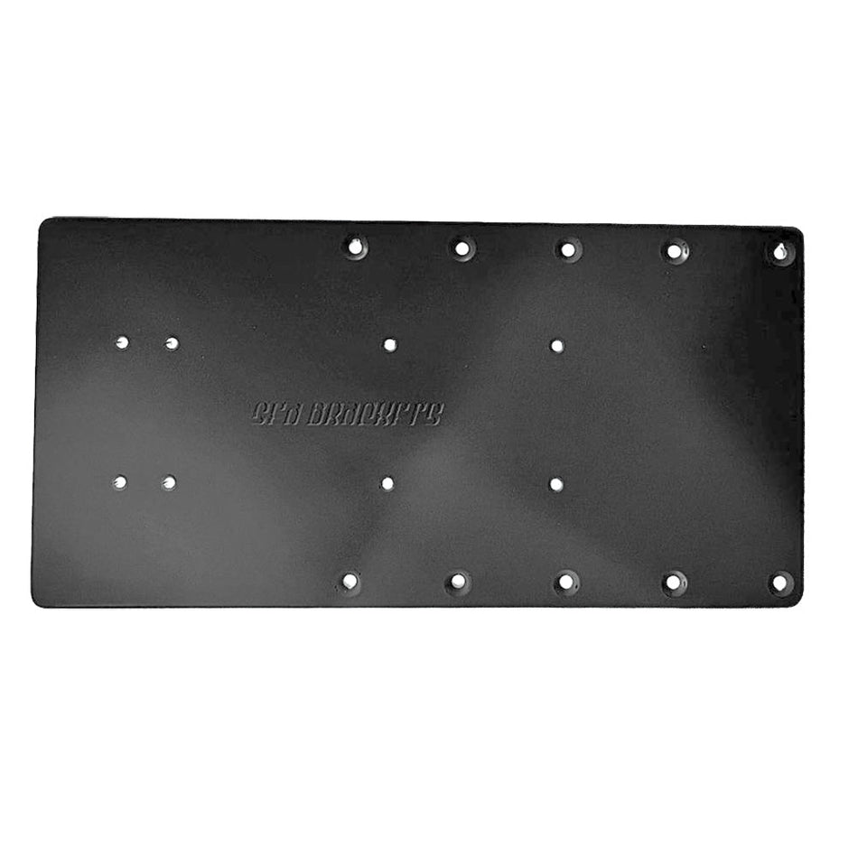 Sea Brackets 16" Straight Trolling Motor Plate - Black - Get Tight Gear