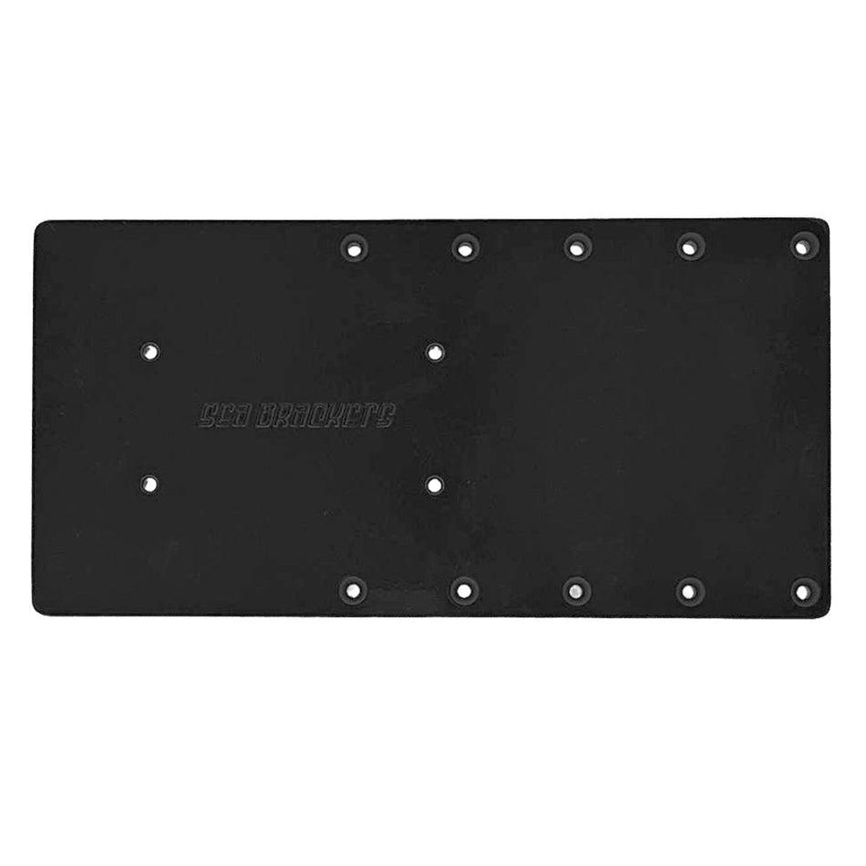 Sea Brackets 16" Straight Trolling Motor Plate f/Garmin Kraken - Black - Get Tight Gear