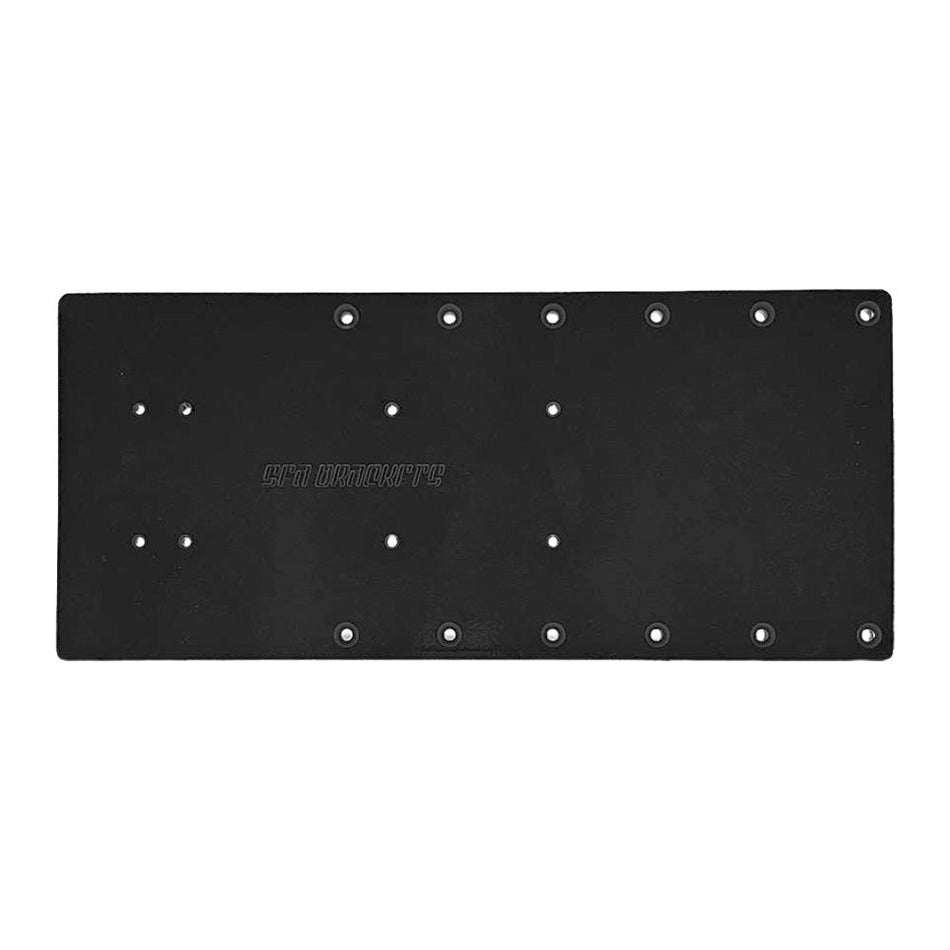 Sea Brackets 18" Straight Trolling Motor Plate - Black - Get Tight Gear