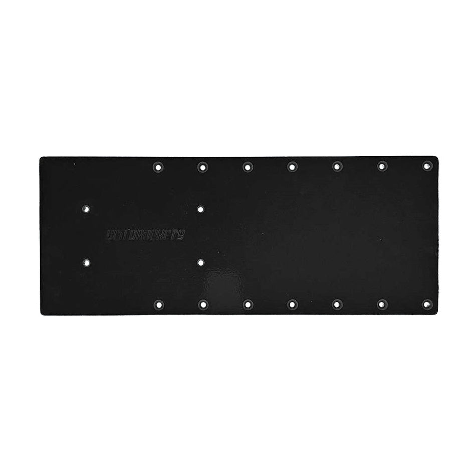 Sea Brackets 18" Straight Trolling Motor Plate f/Garmin Kraken - Black - Get Tight Gear