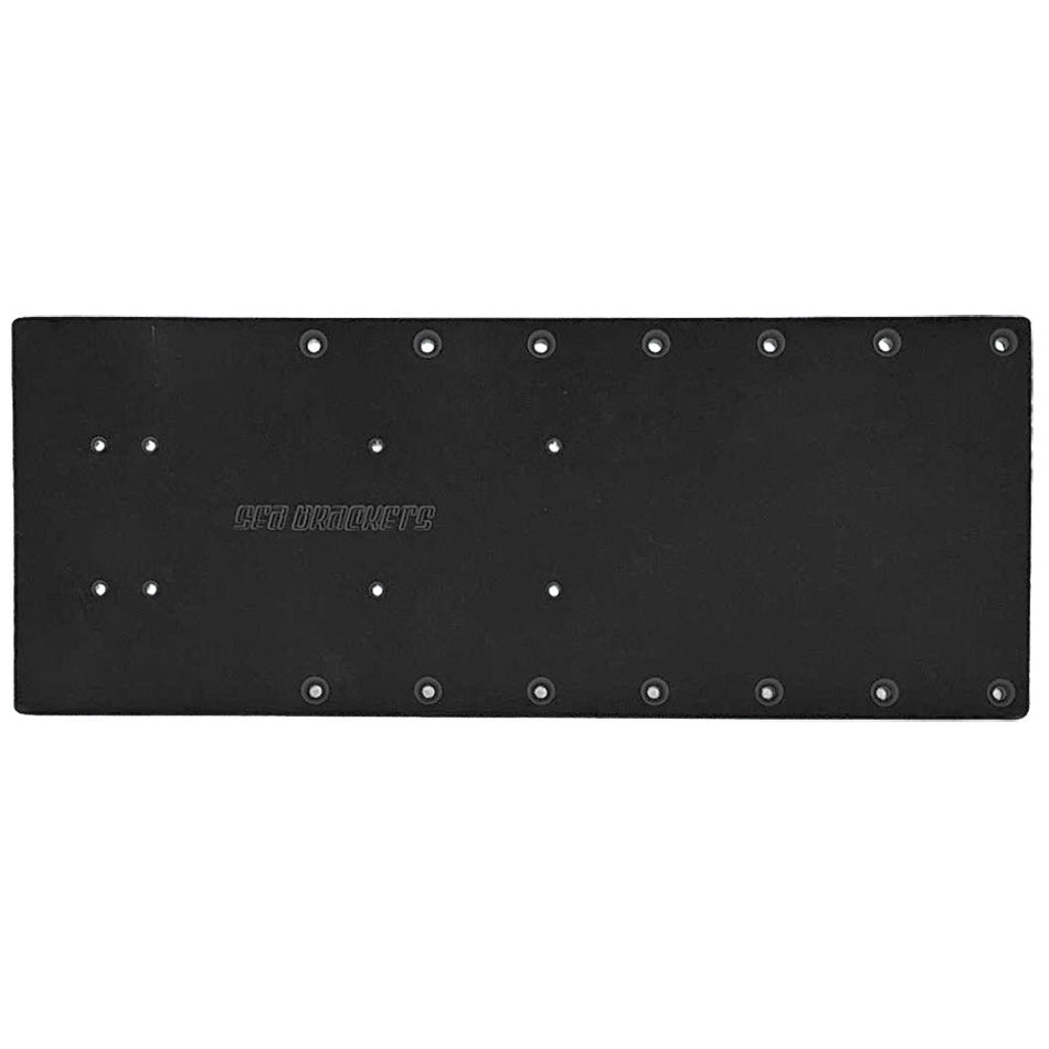 Sea Brackets 20" Straight Trolling Motor Plate - Black - Get Tight Gear