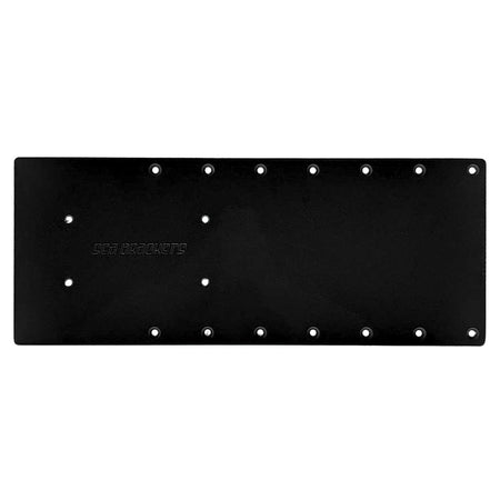 Sea Brackets 20" Straight Trolling Motor Plate f/Garmin Kraken - Black - Get Tight Gear