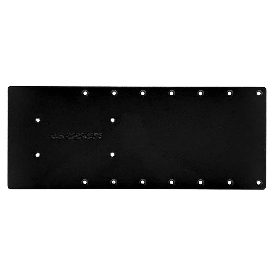 Sea Brackets 20" Straight Trolling Motor Plate f/Garmin Kraken - Black - Get Tight Gear