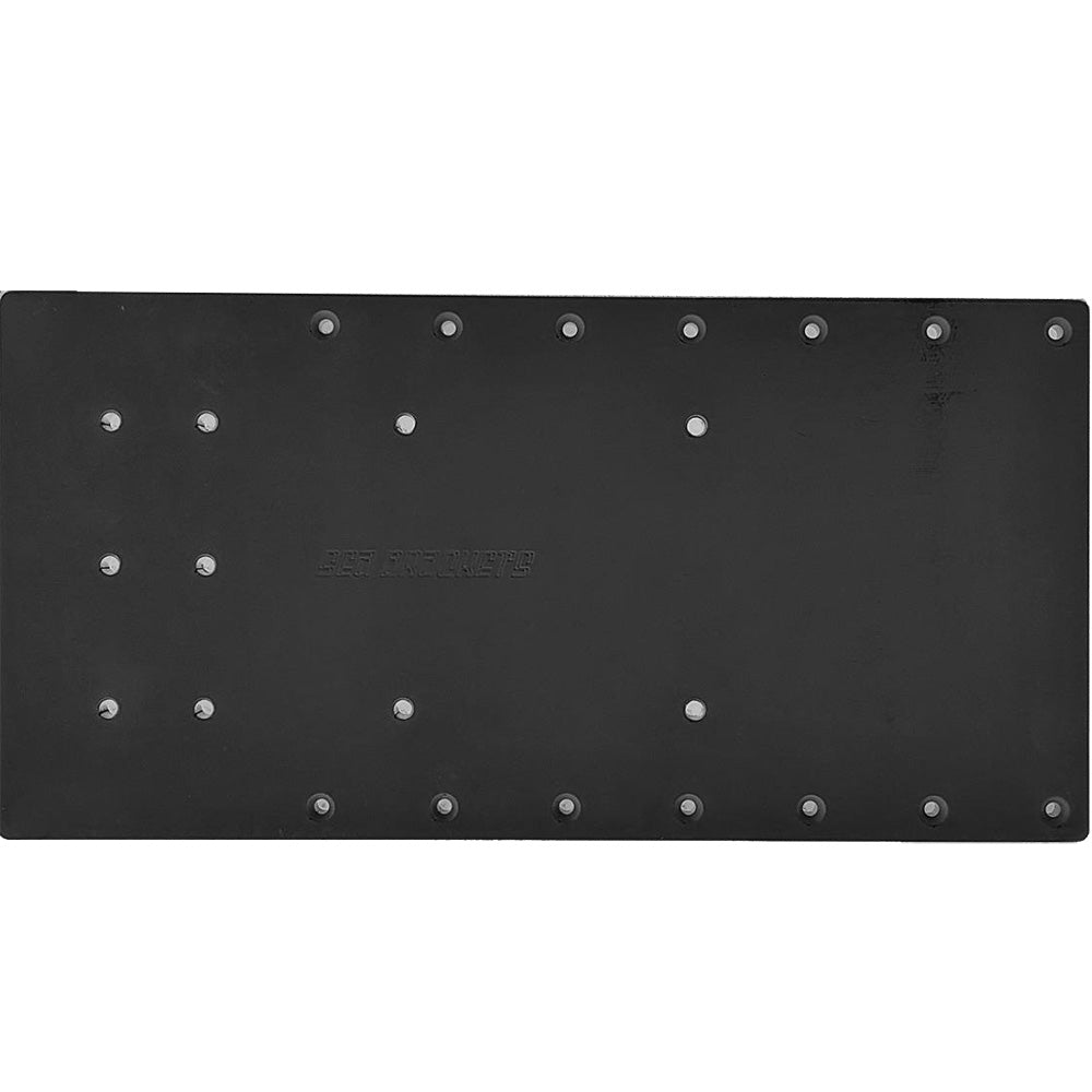 Sea Brackets 20" Straight Trolling Motor Plate f/Minn Kota Quest - Black - Get Tight Gear