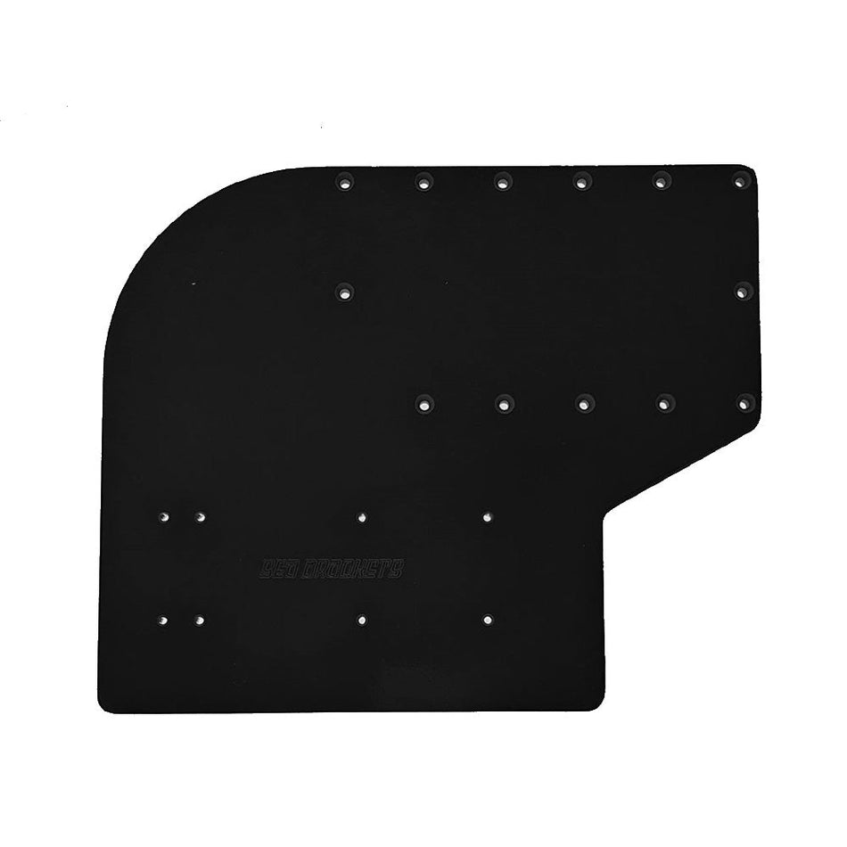 Sea Brackets Large Offset Trolling Motor Plate - Black - Get Tight Gear