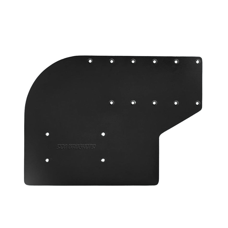 Sea Brackets Small Offset Trolling Motor Plate f/Garmin Kraken - Black - Get Tight Gear