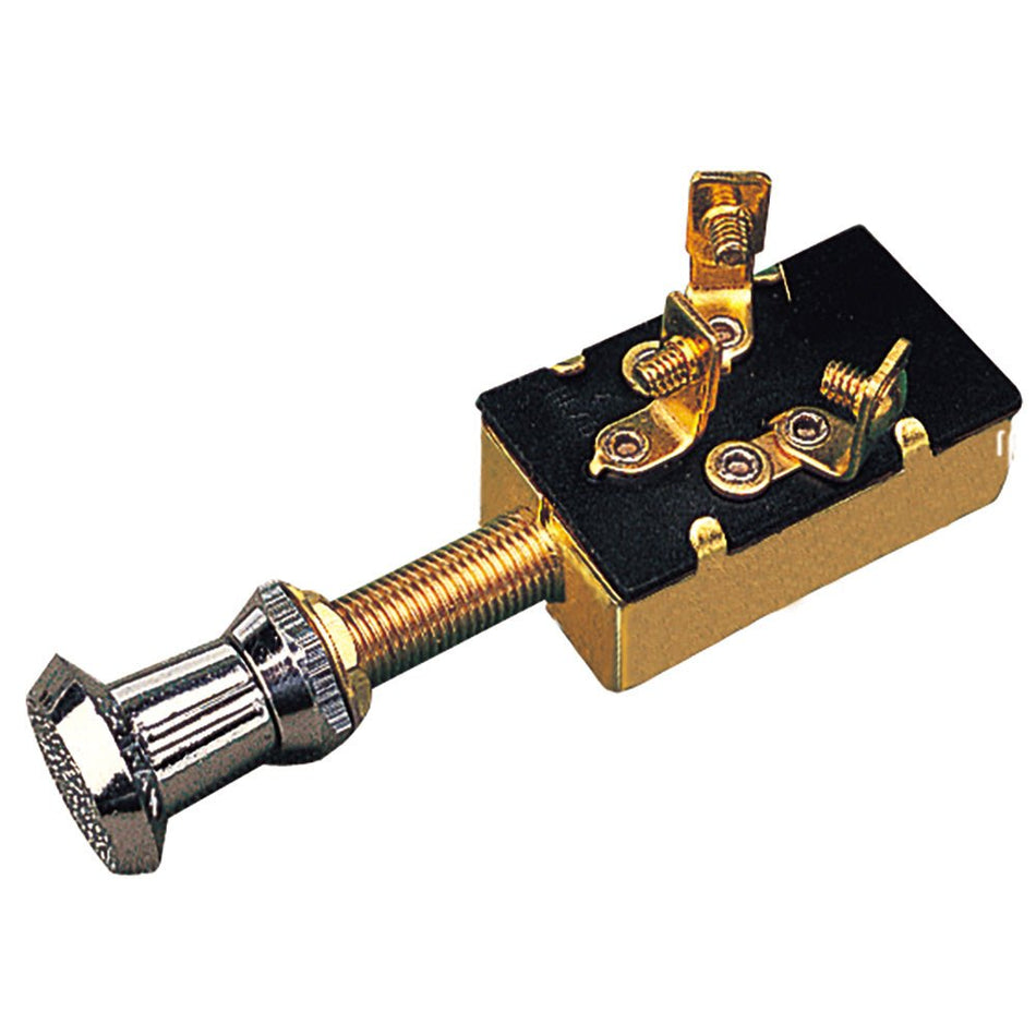 Sea - Dog 3 Position 1 Circuit Push - Pull Switch - Stamped Brass - Get Tight Gear