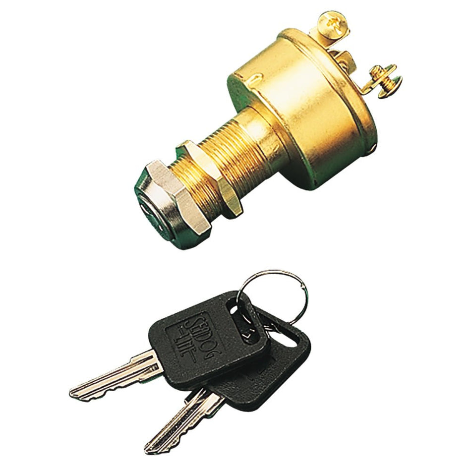 Sea - Dog Brass 3 - Position Key Ignition Switch - Get Tight Gear