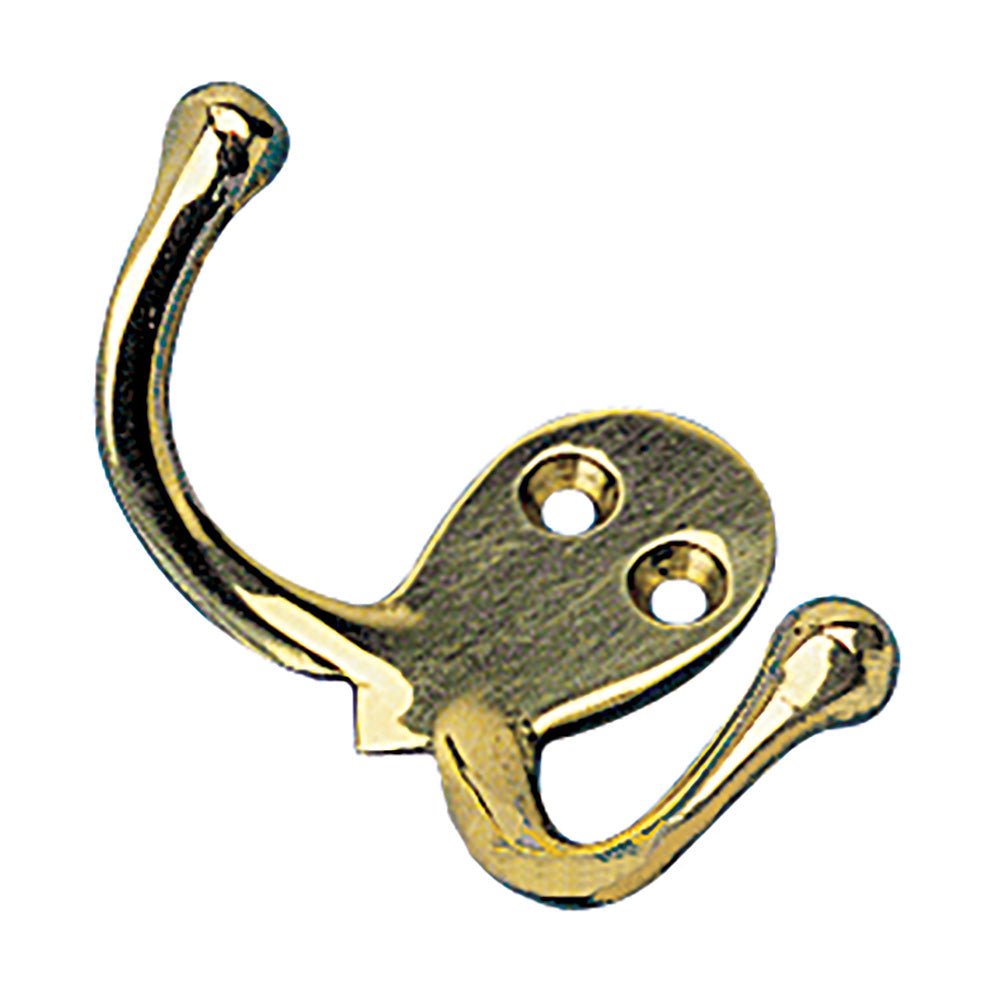 Sea - Dog Double Coat Hook - Cast Brass - Get Tight Gear