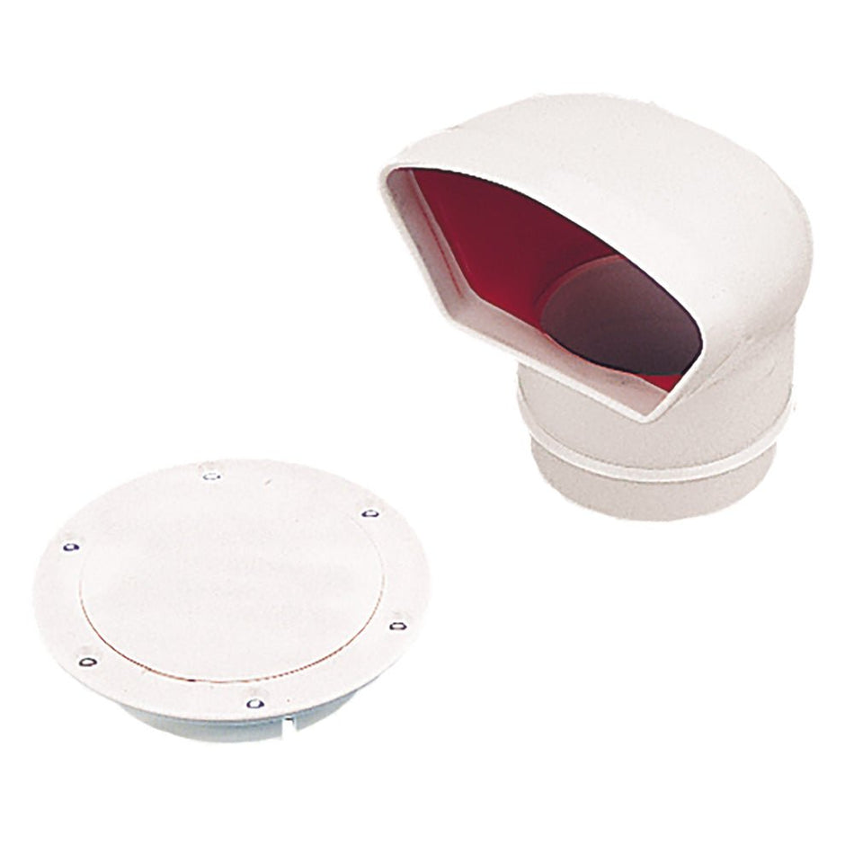 Sea - Dog Low Profile Cowl Vent/Snap - On Deck Plate - Dip Molded PVC - Get Tight Gear