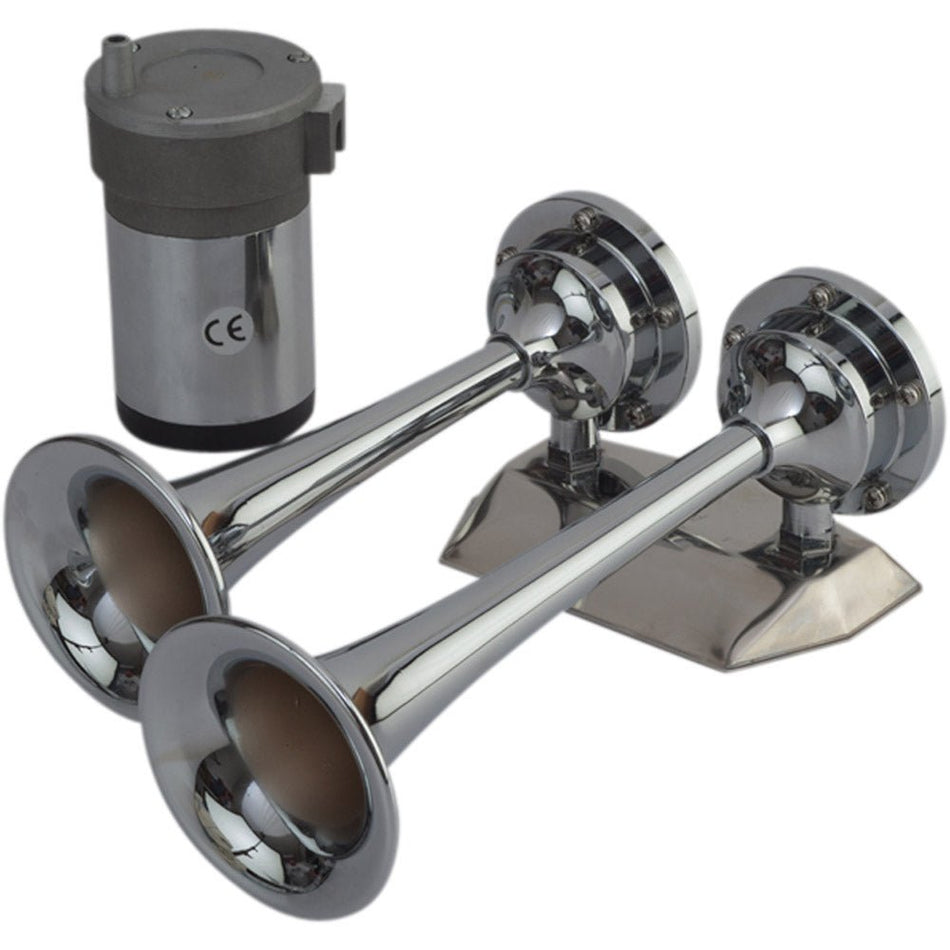 Sea - Dog MaxBlast Air Horn - Mini Dual Trumpet - Get Tight Gear