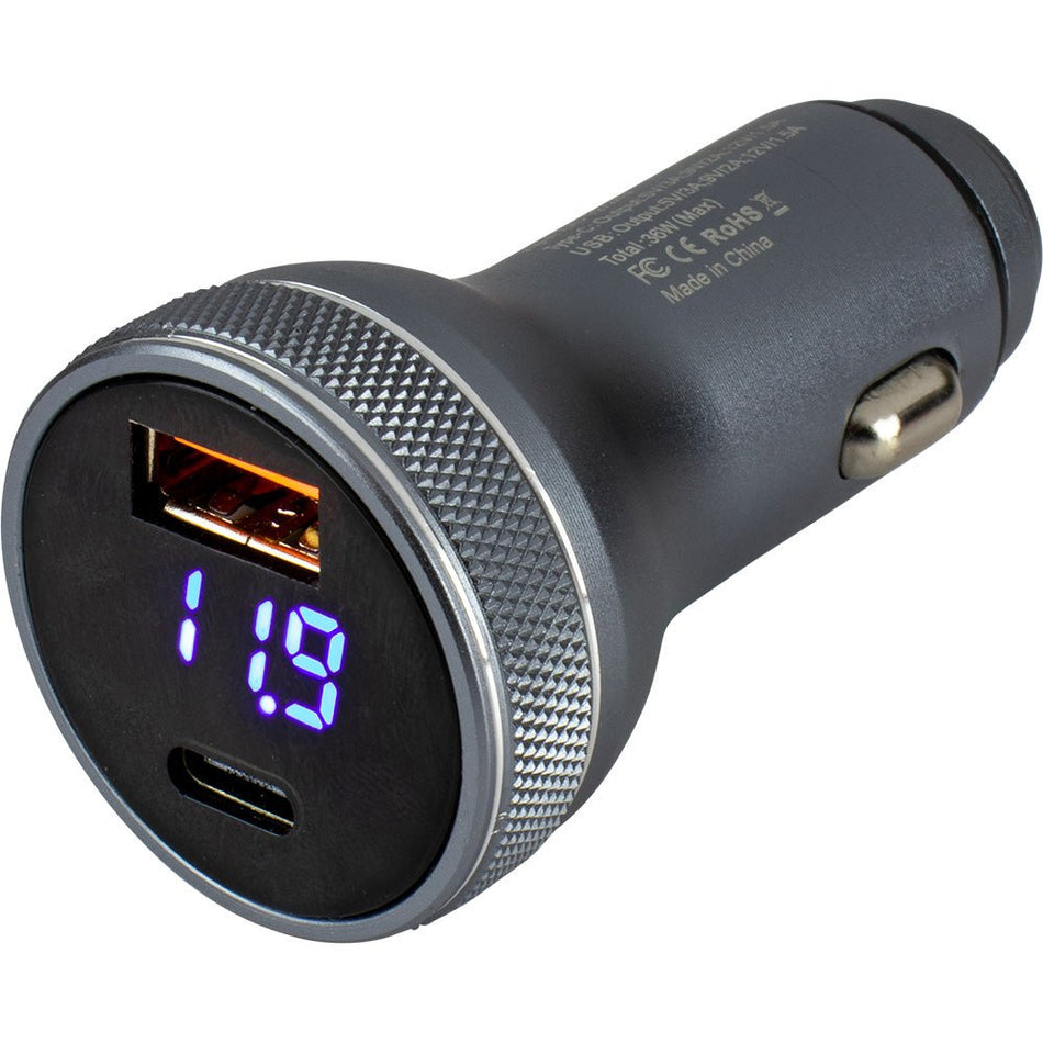 Sea - Dog Round USB & USB - C Power Plug w/Voltmeter - Get Tight Gear