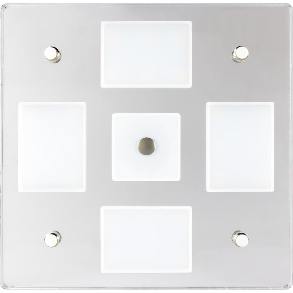 Sea - Dog Square LED Mirror Light w/On/Off Dimmer - White & Blue - Get Tight Gear