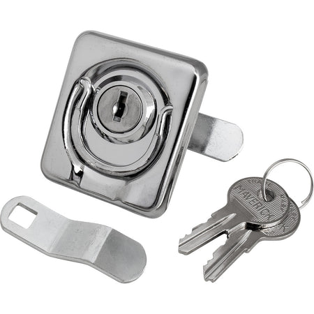 Sea - Dog Surface Mount Locking Ring Pull - Stamped 304 Stainless Steel/Die Cast Zinc Lock - Get Tight Gear