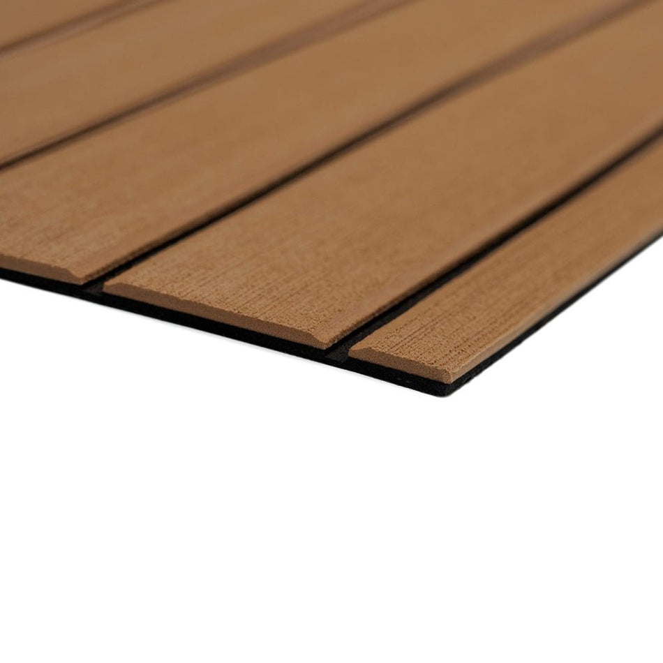 SeaDek 40" x 80" 6mm Teak Full Sheet - Brushed Texture - Brown/Black (1016mm x 2032mm x 6mm) - Get Tight Gear