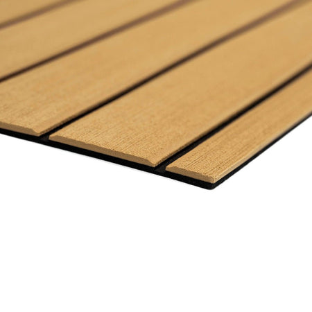 SeaDek 40" x 80" 6mm Teak Full Sheet - Brushed Texture - Camel/Black (1016mm x 2032mm x 6mm) - Get Tight Gear