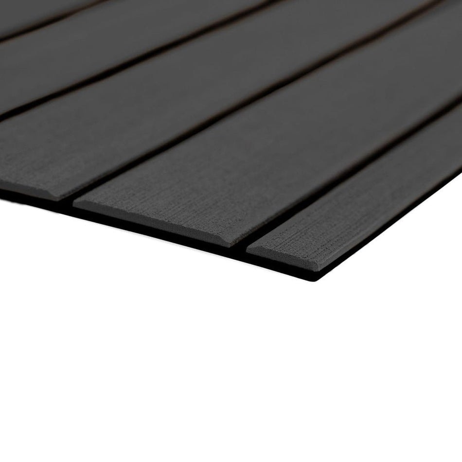 SeaDek 40" x 80" 6mm Teak Full Sheet - Brushed Texture - Dark Grey/Black (1016mm x 2032mm x 6mm) - Get Tight Gear