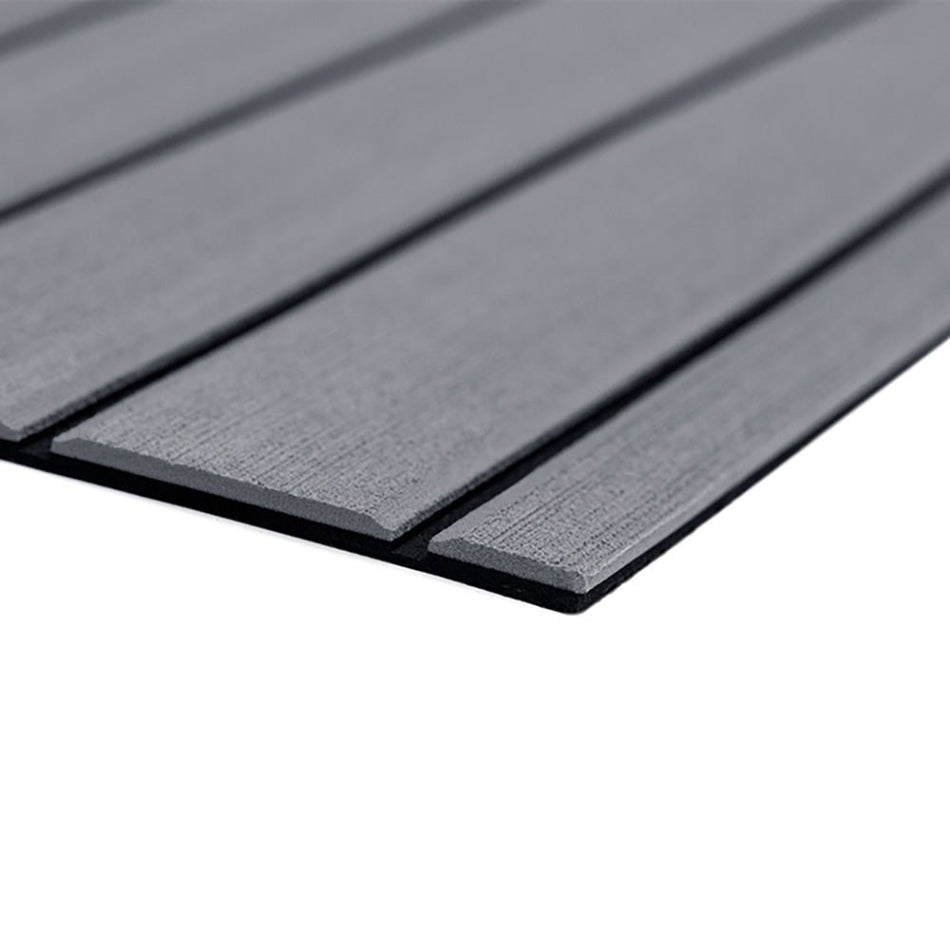 SeaDek 40" x 80" 6mm Teak Full Sheet - Brushed Texture - Storm Grey/Black (1016mm x 2032mm x 6mm) - Get Tight Gear