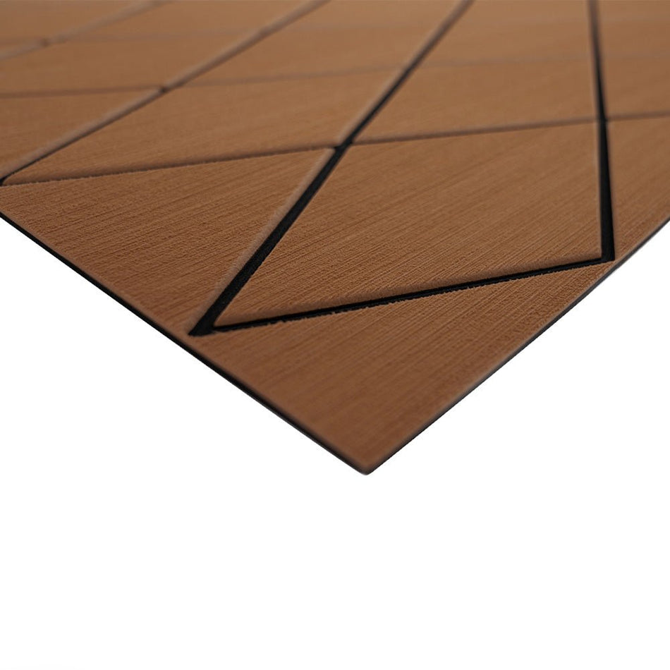 SeaDek 40" x 80" 6mm Two Color Diamond Full Sheet - Brushed Texture - Brown/Black (1016mm x 2032mm x 6mm) - Get Tight Gear