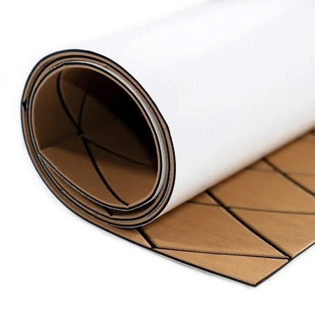 SeaDek 40" x 80" 6mm Two Color Diamond Full Sheet - Brushed Texture - Mocha/Black (1016mm x 2032mm x 6mm) - Get Tight Gear