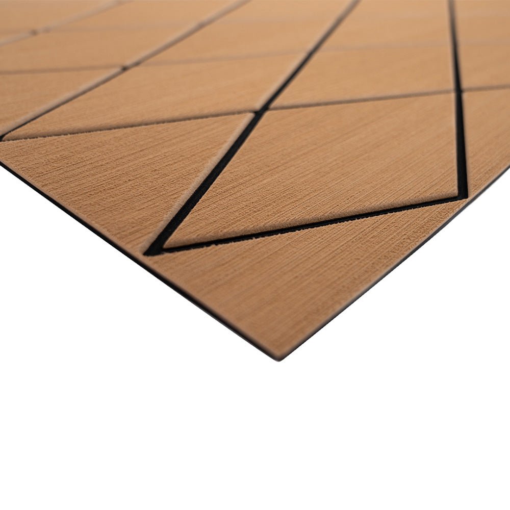 SeaDek 40" x 80" 6mm Two Color Diamond Full Sheet - Brushed Texture - Mocha/Black (1016mm x 2032mm x 6mm) - Get Tight Gear