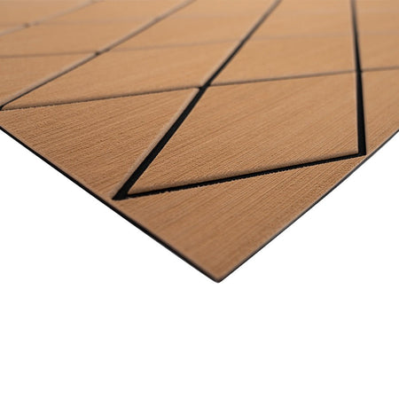 SeaDek 40" x 80" 6mm Two Color Diamond Full Sheet - Brushed Texture - Mocha/Black (1016mm x 2032mm x 6mm) - Get Tight Gear