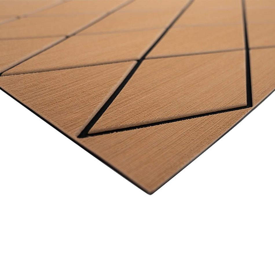 SeaDek 40" x 80" 6mm Two Color Diamond Full Sheet - Brushed Texture - Mocha/Black (1016mm x 2032mm x 6mm) - Get Tight Gear