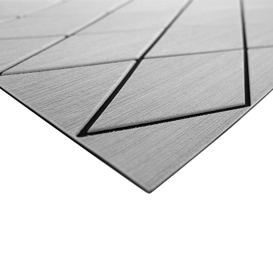SeaDek 40" x 80" 6mm Two Color Diamond Full Sheet - Brushed Texture - Storm Grey/Black (1016mm x 2032mm x 6mm) - Get Tight Gear