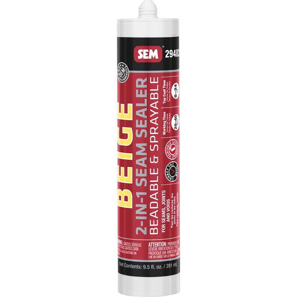 SEM 2 - IN - 1 Seam Sealer - 9.5oz Tube - Beige - Get Tight Gear