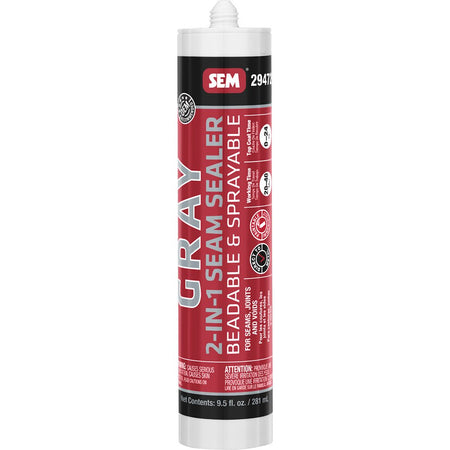 SEM 2 - IN - 1 Seam Sealer - 9.5oz Tube - Grey - Get Tight Gear