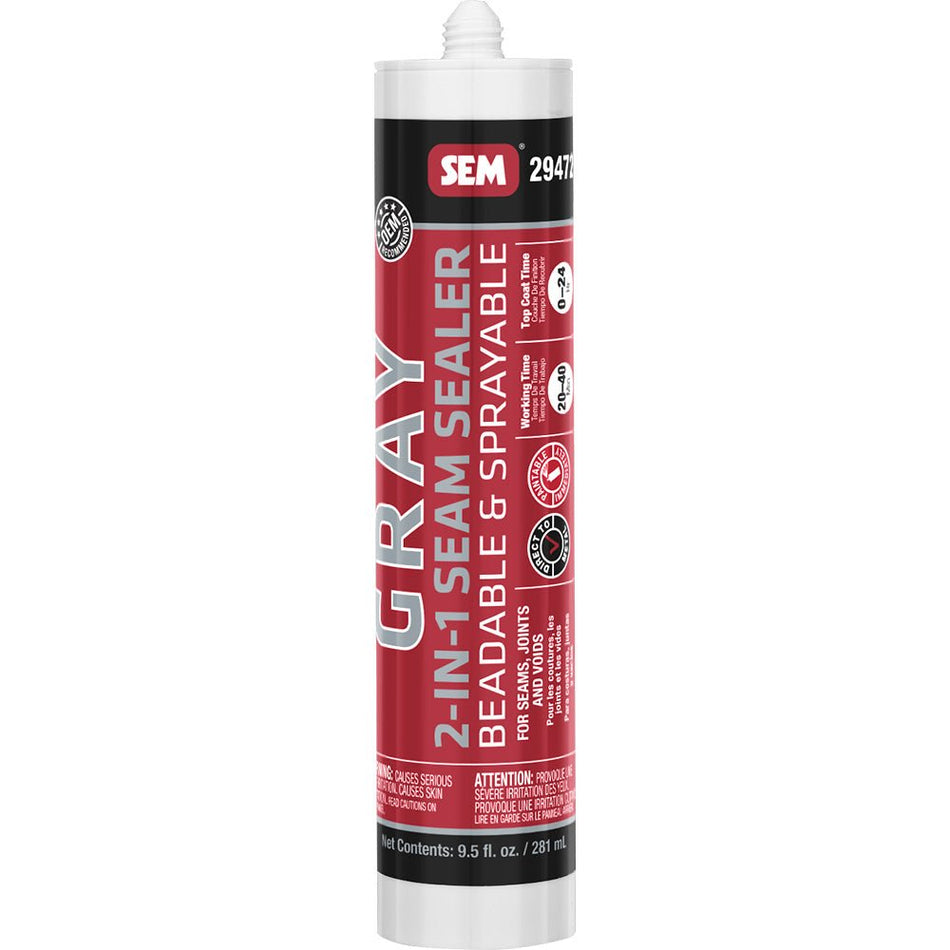 SEM 2 - IN - 1 Seam Sealer - 9.5oz Tube - Grey - Get Tight Gear