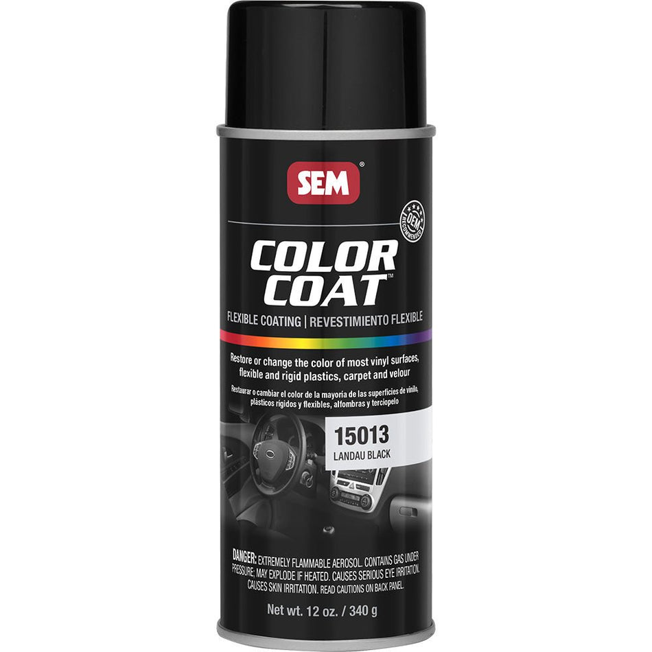 SEM Color Coat - 16oz Aerosol Can - Landau Black - Get Tight Gear