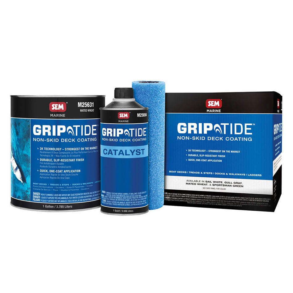 SEM GripTide Non - Skid Deck Coating Kit - Mateo Wheat - Get Tight Gear