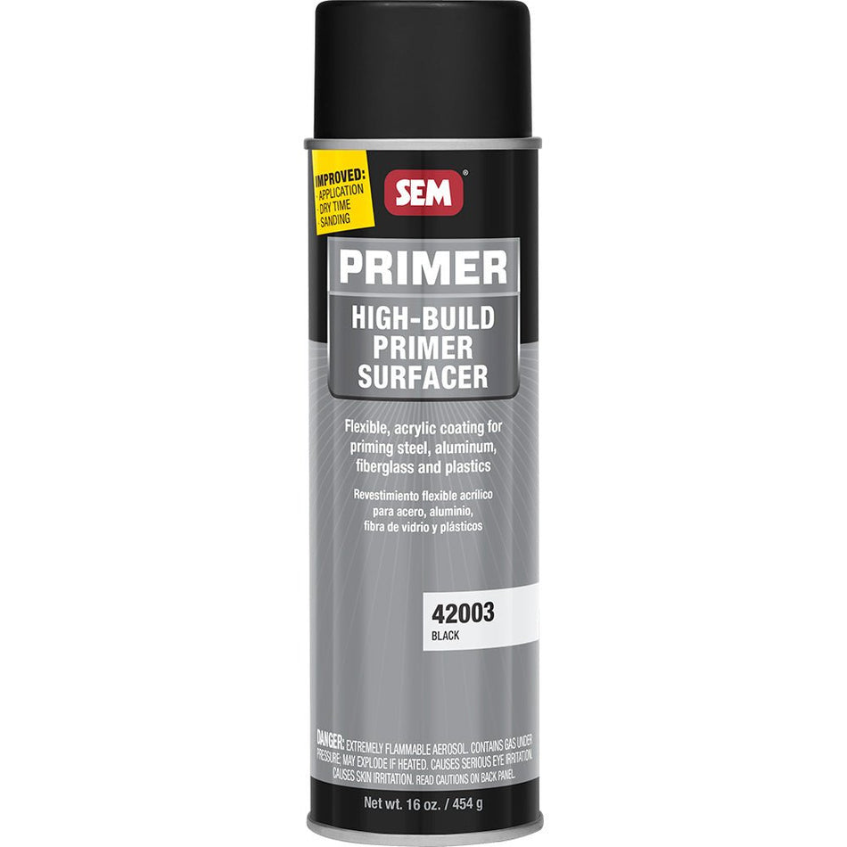 SEM High - Build Primer Surfacer - 20oz Aerosol Can - Black - Get Tight Gear