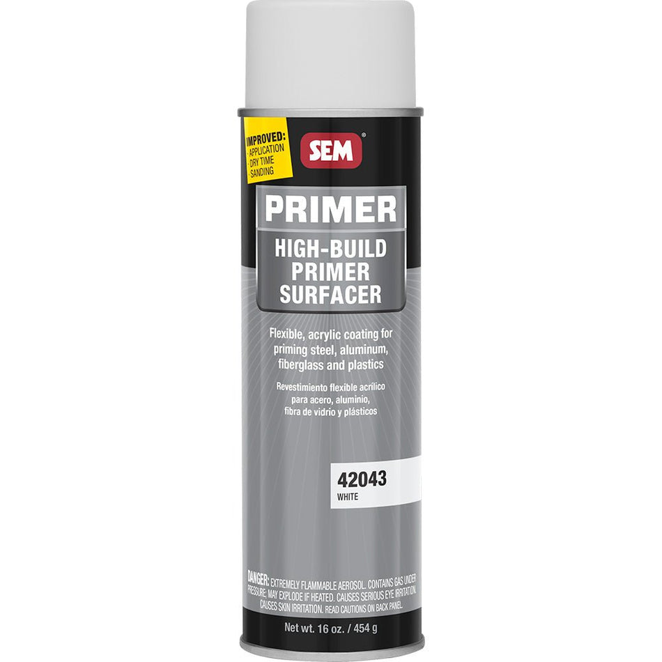 SEM High - Build Primer Surfacer - 20oz Aerosol Can - White - Get Tight Gear