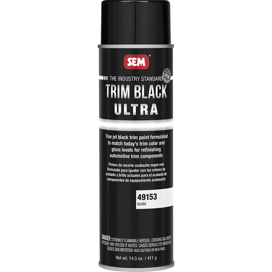 SEM Trim Black Ultra - 20oz Aerosol Can - Gloss Finish - Get Tight Gear