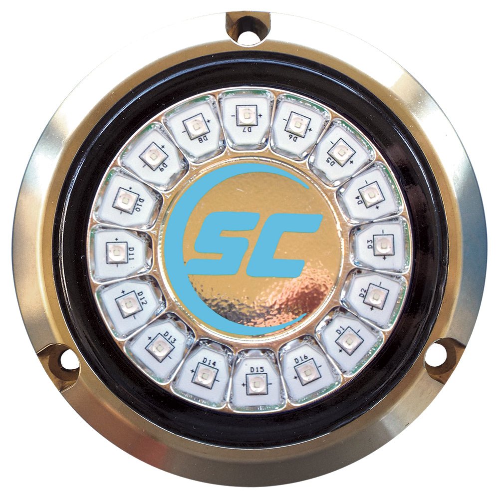 Shadow - Caster Bimini Blue Single Color Underwater Light - 16 LEDs - Bronze - Get Tight Gear