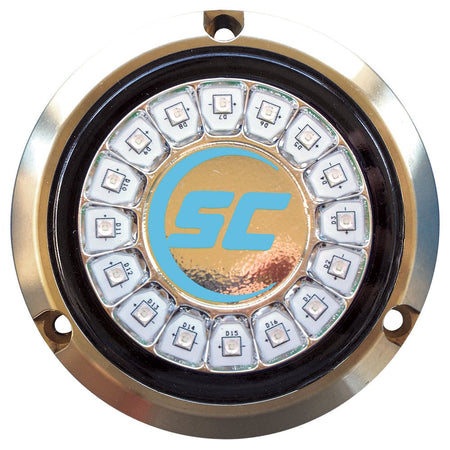 Shadow - Caster Bimini Blue Single Color Underwater Light - 16 LEDs - Bronze - Get Tight Gear