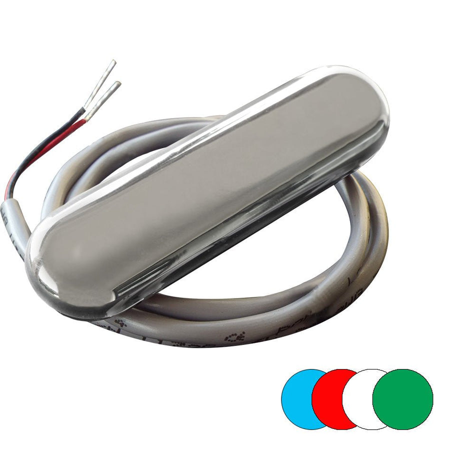 Shadow - Caster Courtesy Light w/2' Lead Wire - 316 SS Cover - RGB Multi - Color - 4 - Pack - Get Tight Gear