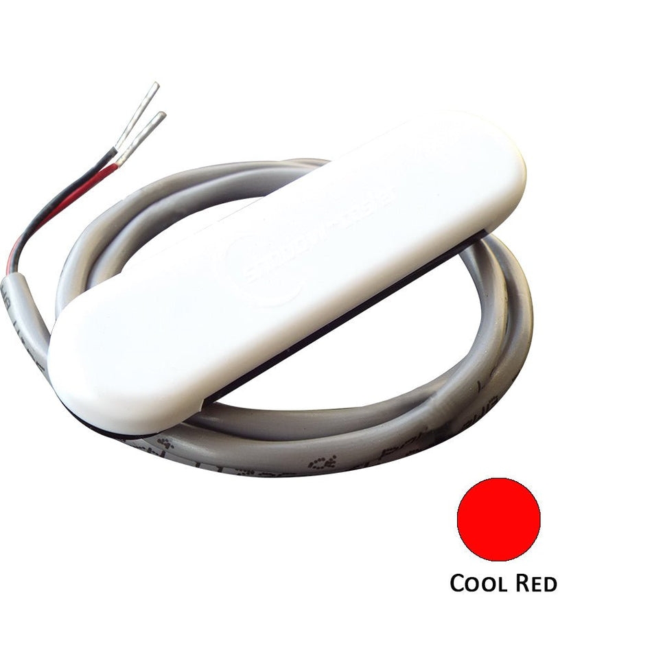 Shadow - Caster Courtesy Light w/2' Lead Wire - White ABS Cover - Cool Red - 4 - Pack - Get Tight Gear