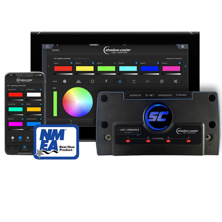 Shadow - Caster Light Commander Version 2 - 6 - Zone Lighting Controller w/Bluetooth/Wi - Fi, NMEA 2000 & HTML Ethernet Connectivity - Get Tight Gear