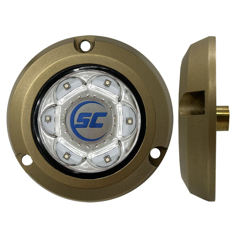 Shadow - Caster SC2 Series Bronze Surface Mount Underwater Light - Bimini Blue - Get Tight Gear