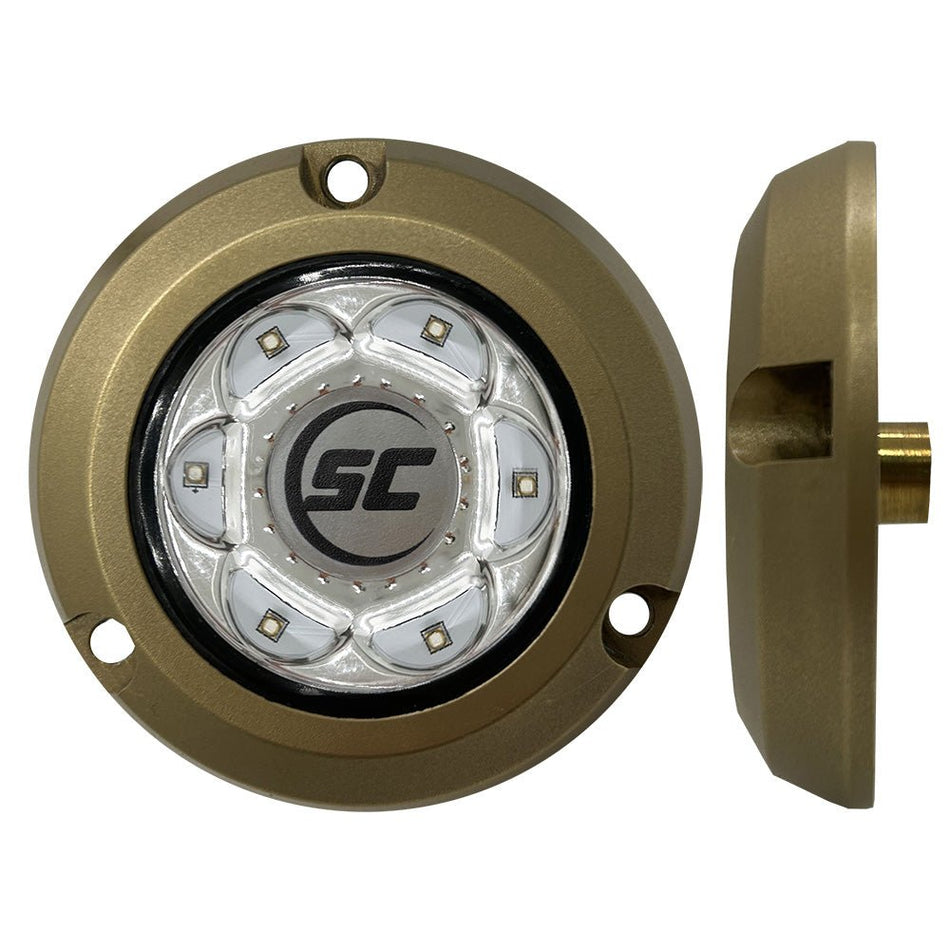 Shadow - Caster SC2 Series Bronze Surface Mount Underwater Light - Great White - Get Tight Gear